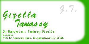 gizella tamassy business card