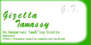 gizella tamassy business card